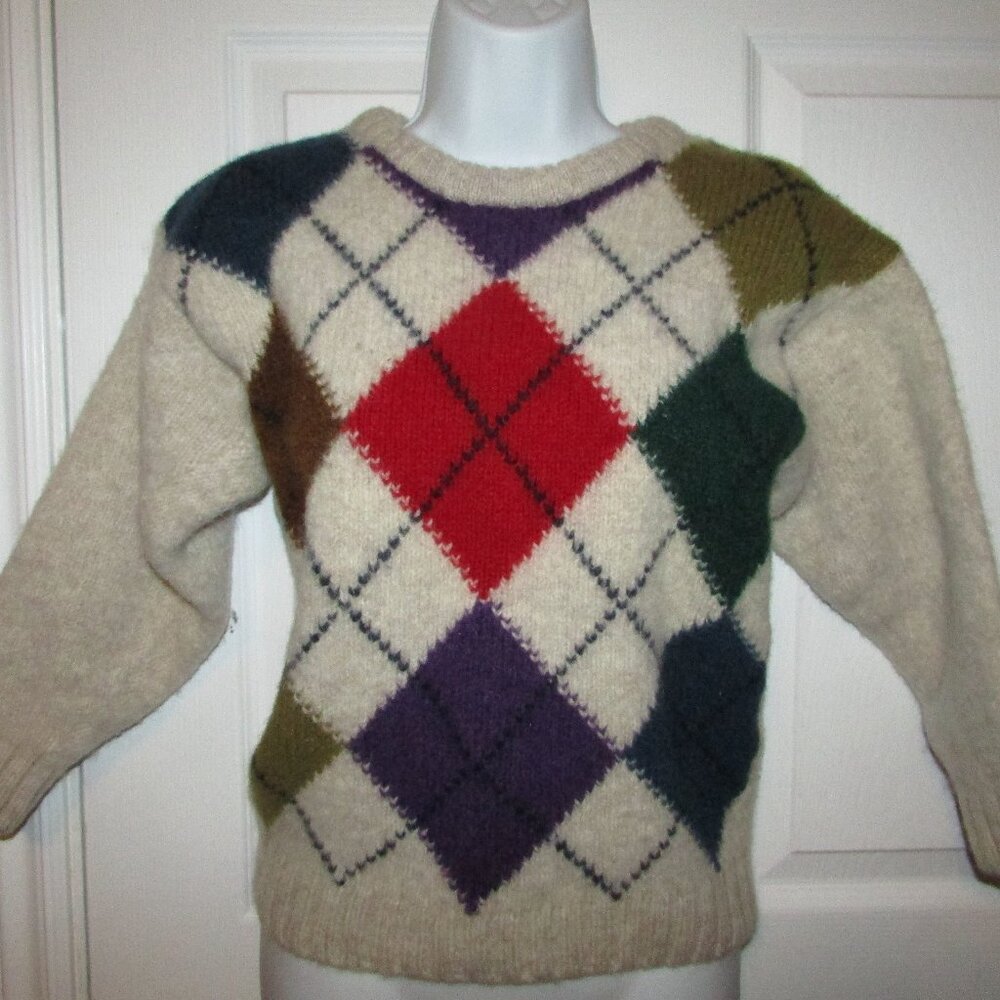 Antartex Argyle Wool Sweater - England Vintage